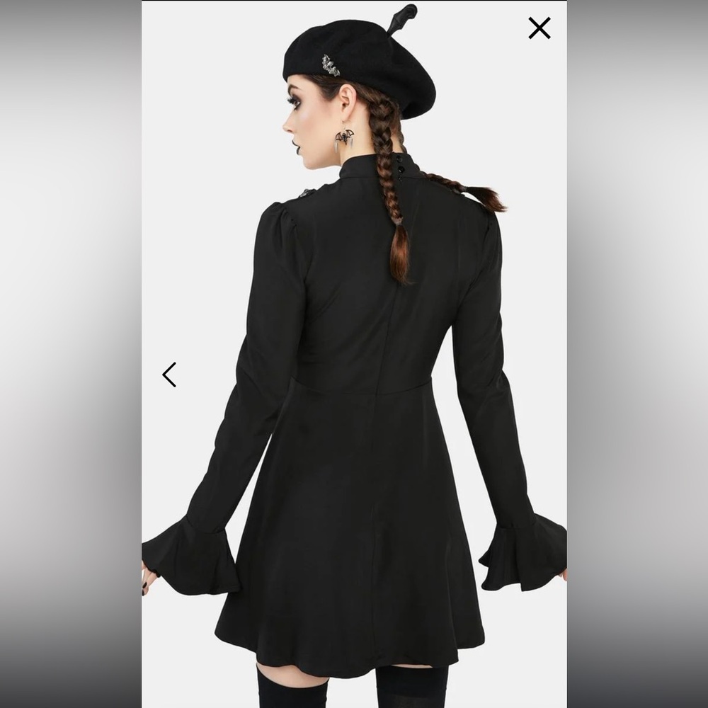 NWT The Grave Girls “Escape the Attic” mini dress, long sleeve by Dolls Kill - Picture 8 of 15
